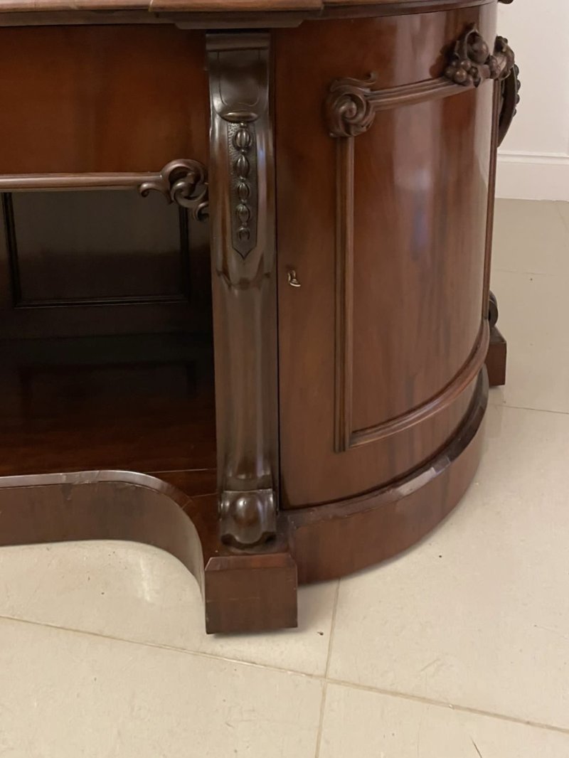 Outstanding Quality Antique Victorian Carved Mahogany Mirror Back Sideboard - Image 16